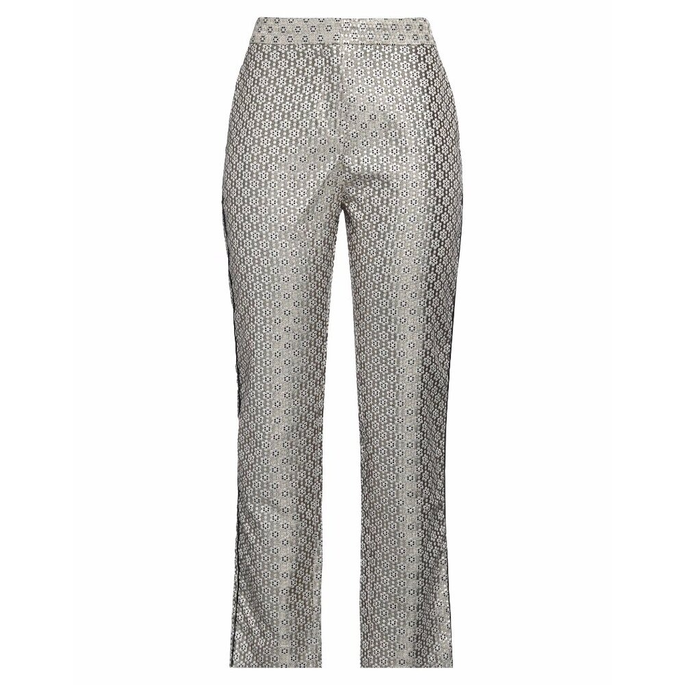 NWT Maje metallic floral print brocade tapered trouser pants, M - Picture 3 of 9